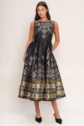 BAROQUE SPELL WOVEN MIDI DRESS