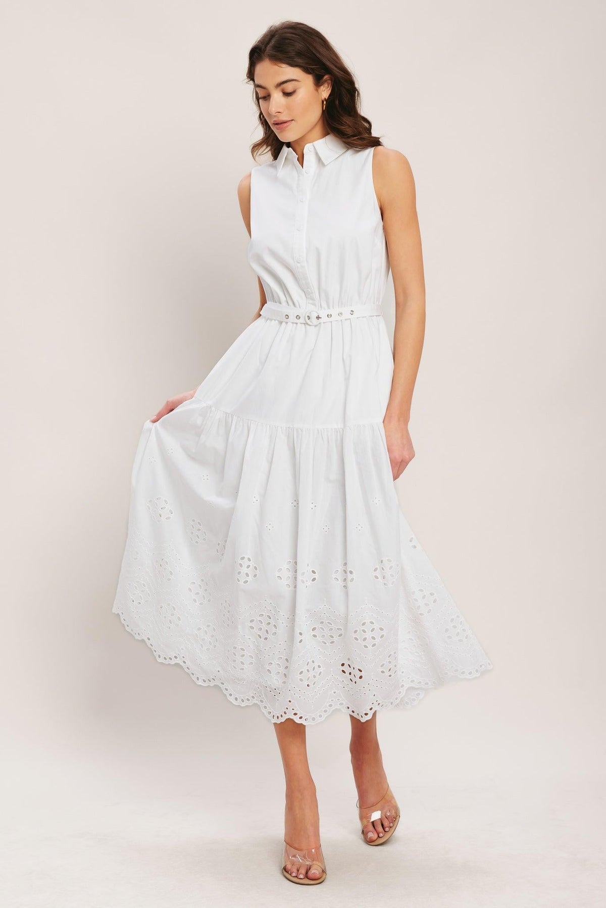 HAMPTONS SUMMER WOVEN MIDI DRESS