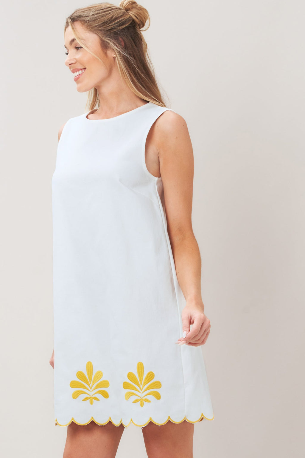 SWEET AS SUNSHINE WOVEN MINI DRESS