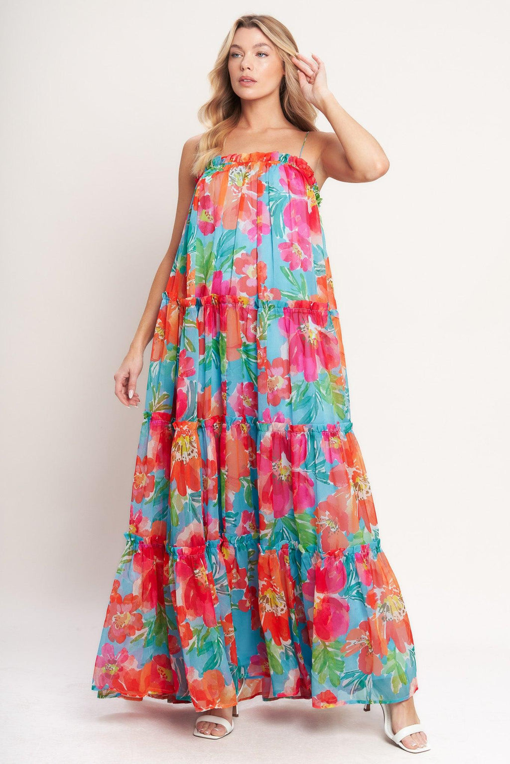 TROPICAL DAYDREAM WOVEN MAXI DRESS