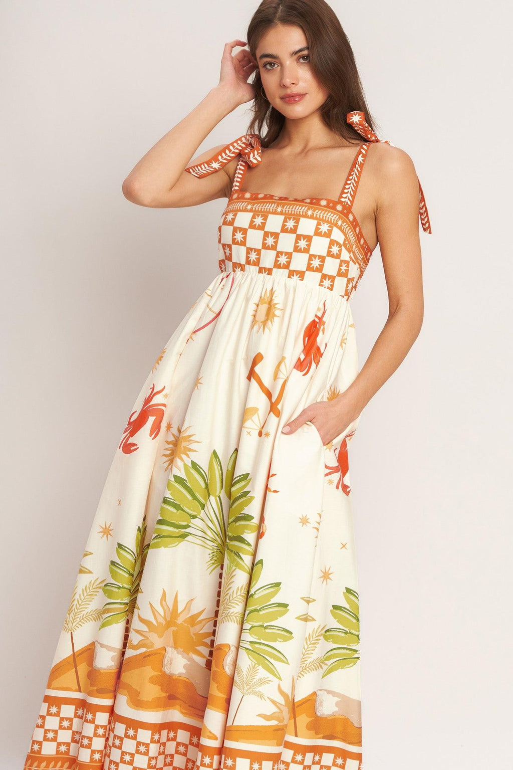 PALM COAST DREAM WOVEN MAXI DRESS