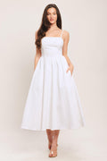 CLOUD PETAL WOVEN MIDI DRESS