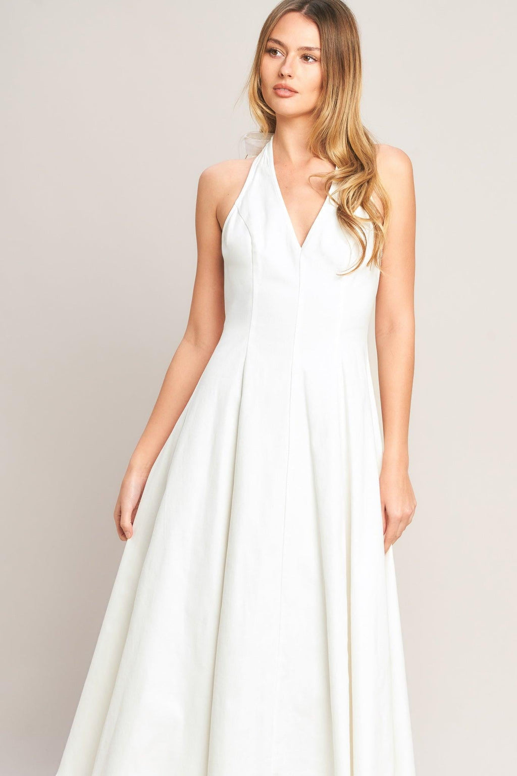 SERENE MOMENT WOVEN MIDI DRESS