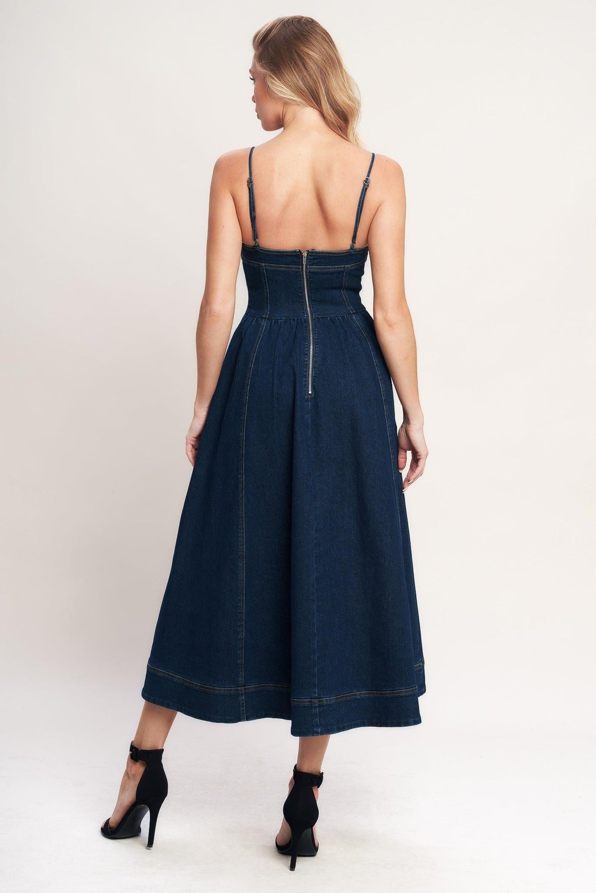 THE EVERYDAY ICON DENIM MIDI DRESS