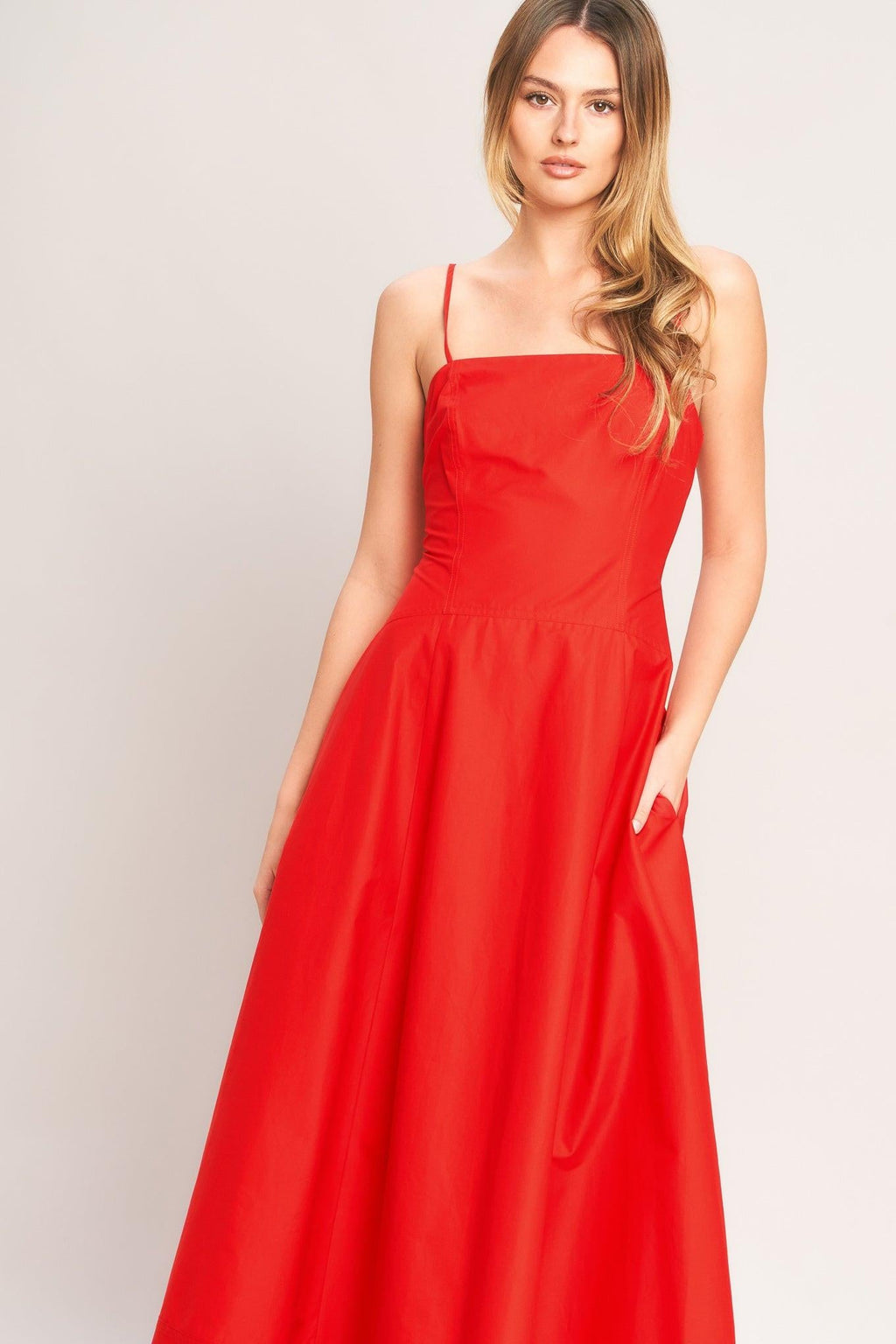 SUMMER CITY WOVEN MIDI DRESS
