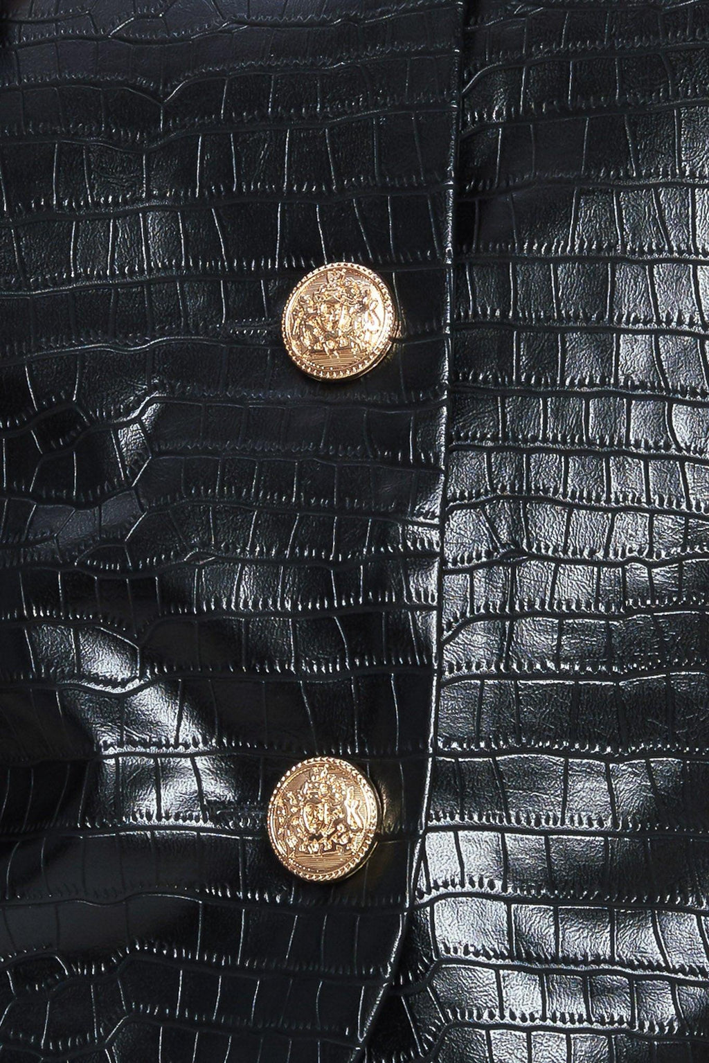 AT THE START FAUX LEATHER BOLERO JACKET