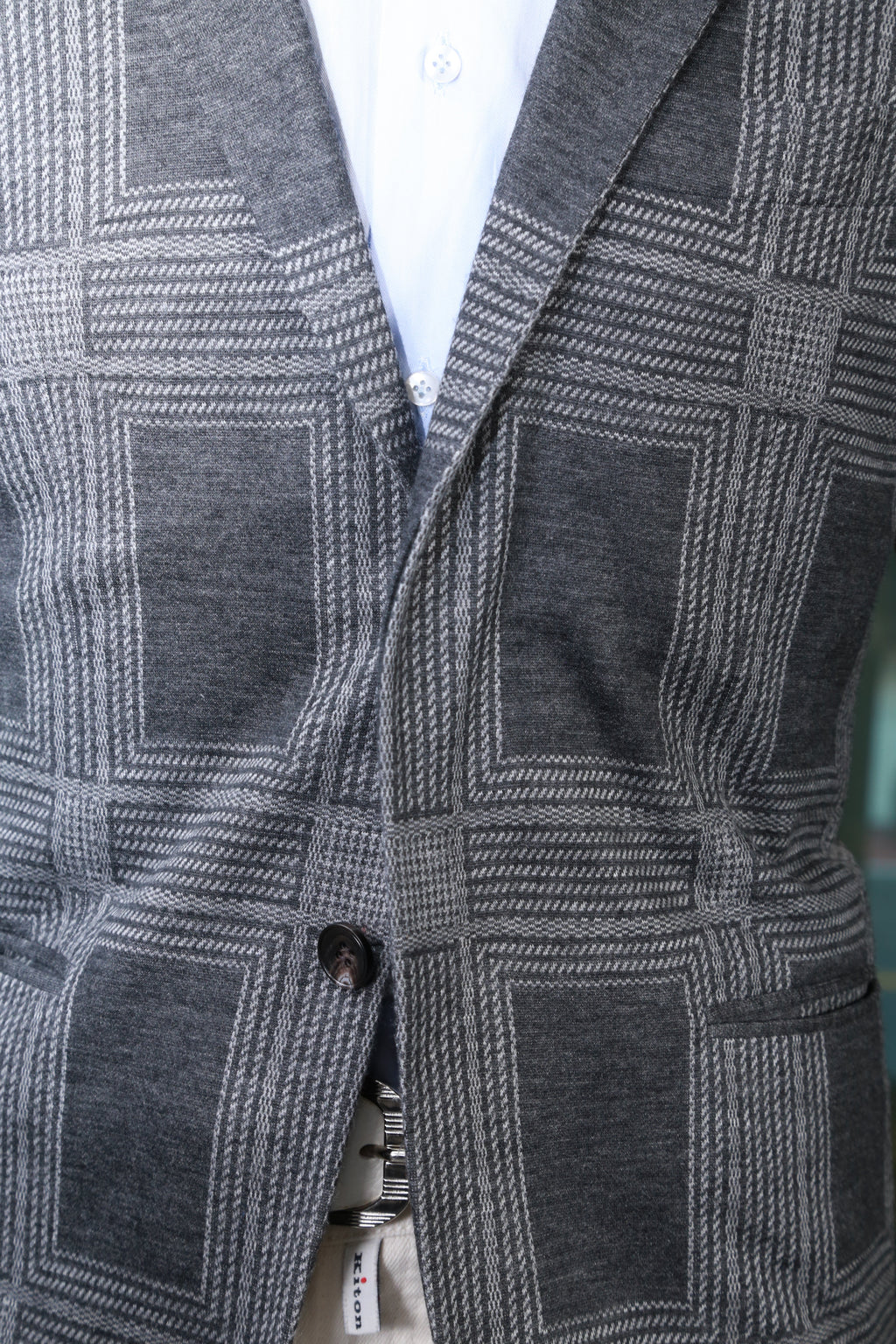 KNT by Kiton Checked Cashmere-Cotton Sport Jacket