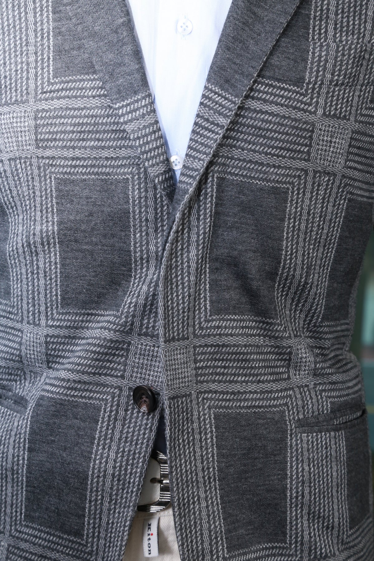 KNT by Kiton Checked Cashmere-Cotton Sport Jacket