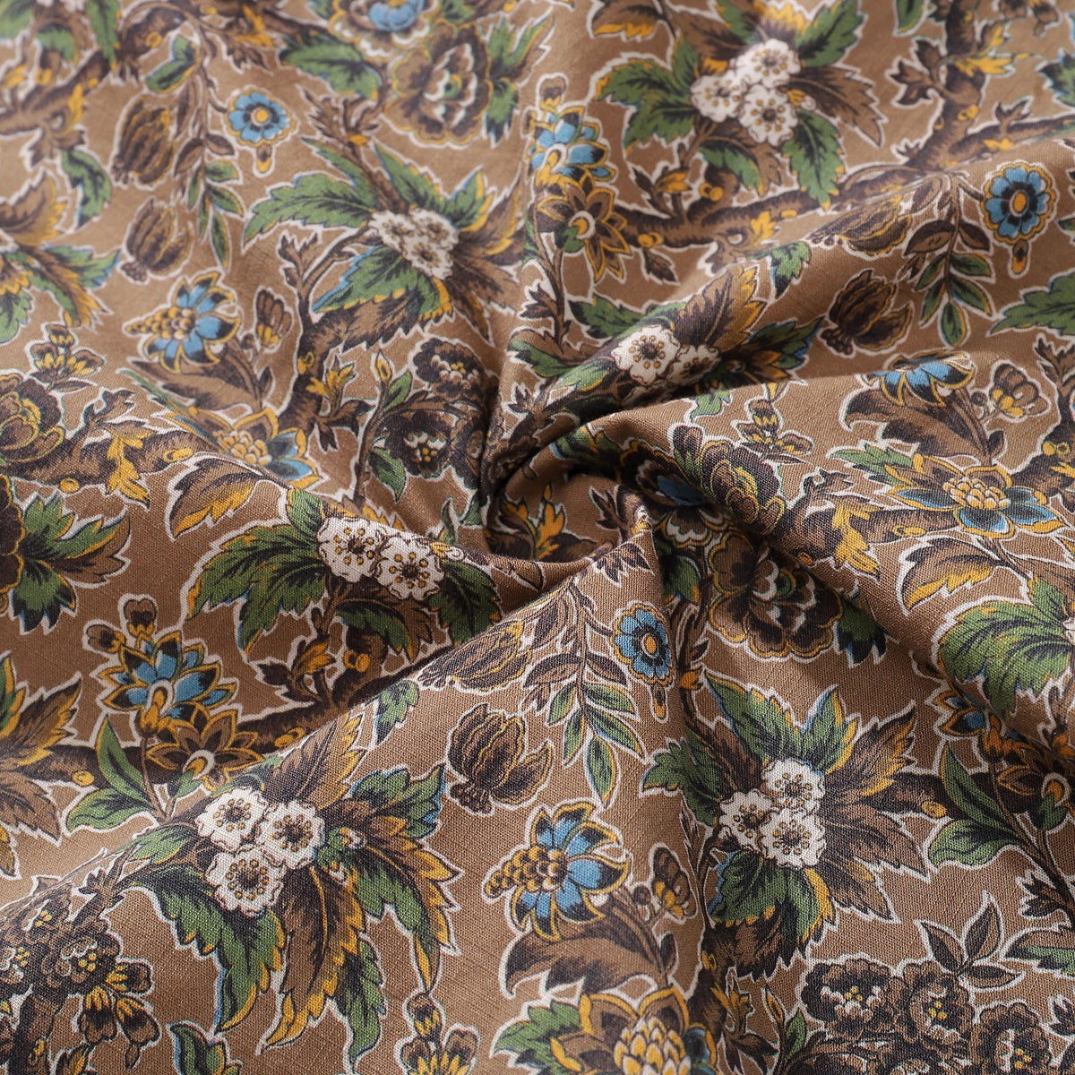 Men's Hawaiian Shirt Autumn Colors Print Cotton Button-down Short Sleeve Aloha Shirt By Amy