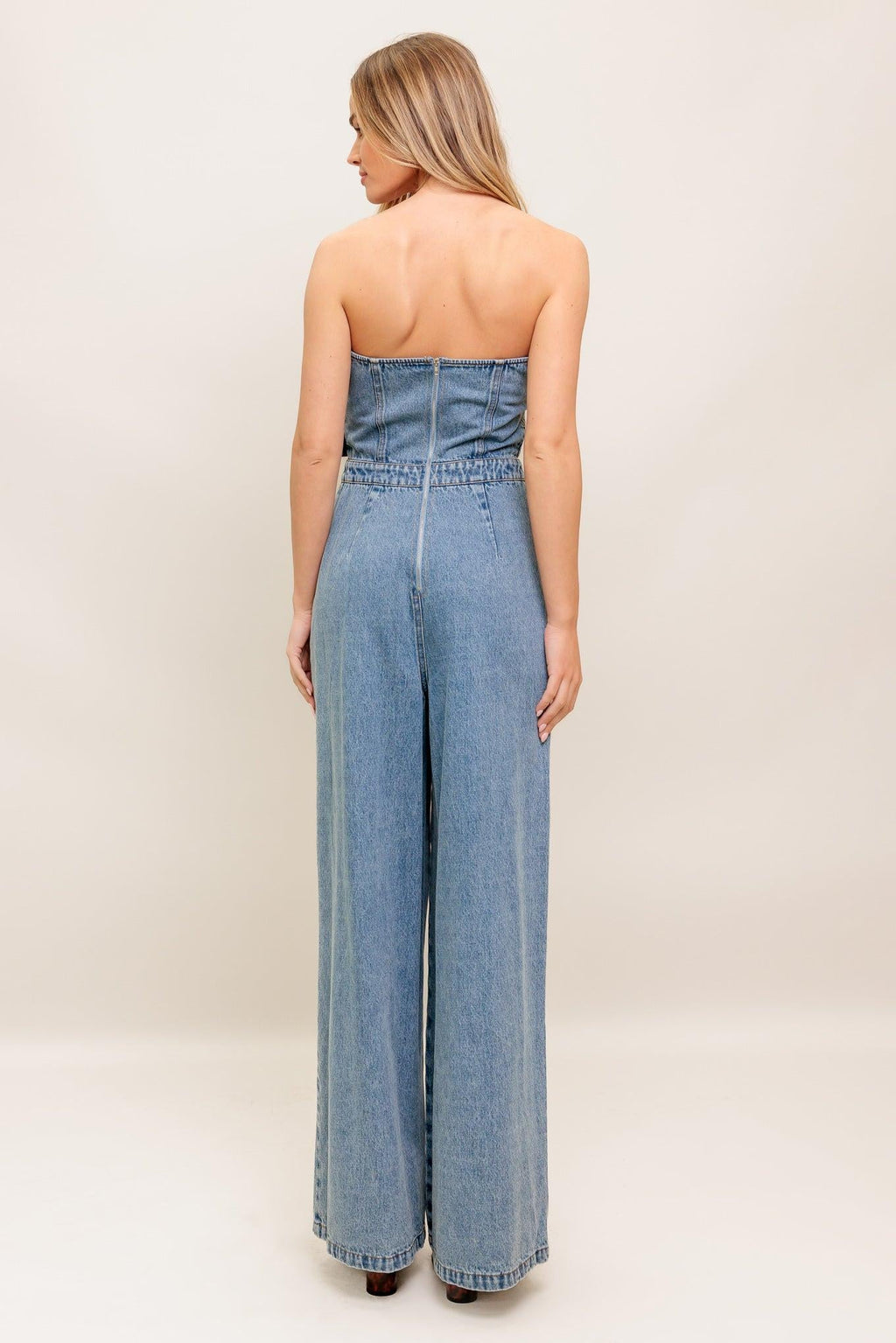 URBAN HARNESS DENIM JUMPSUIT