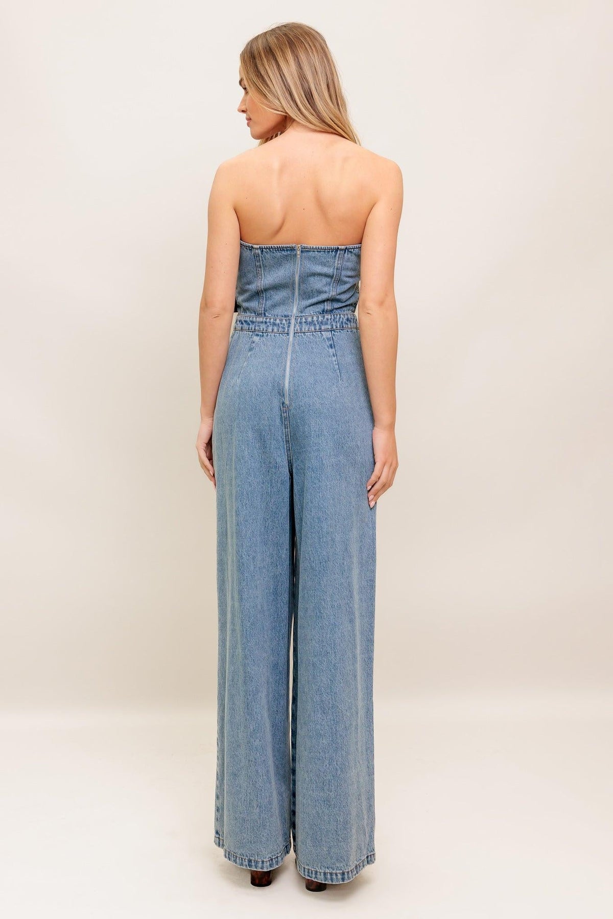 URBAN HARNESS DENIM JUMPSUIT