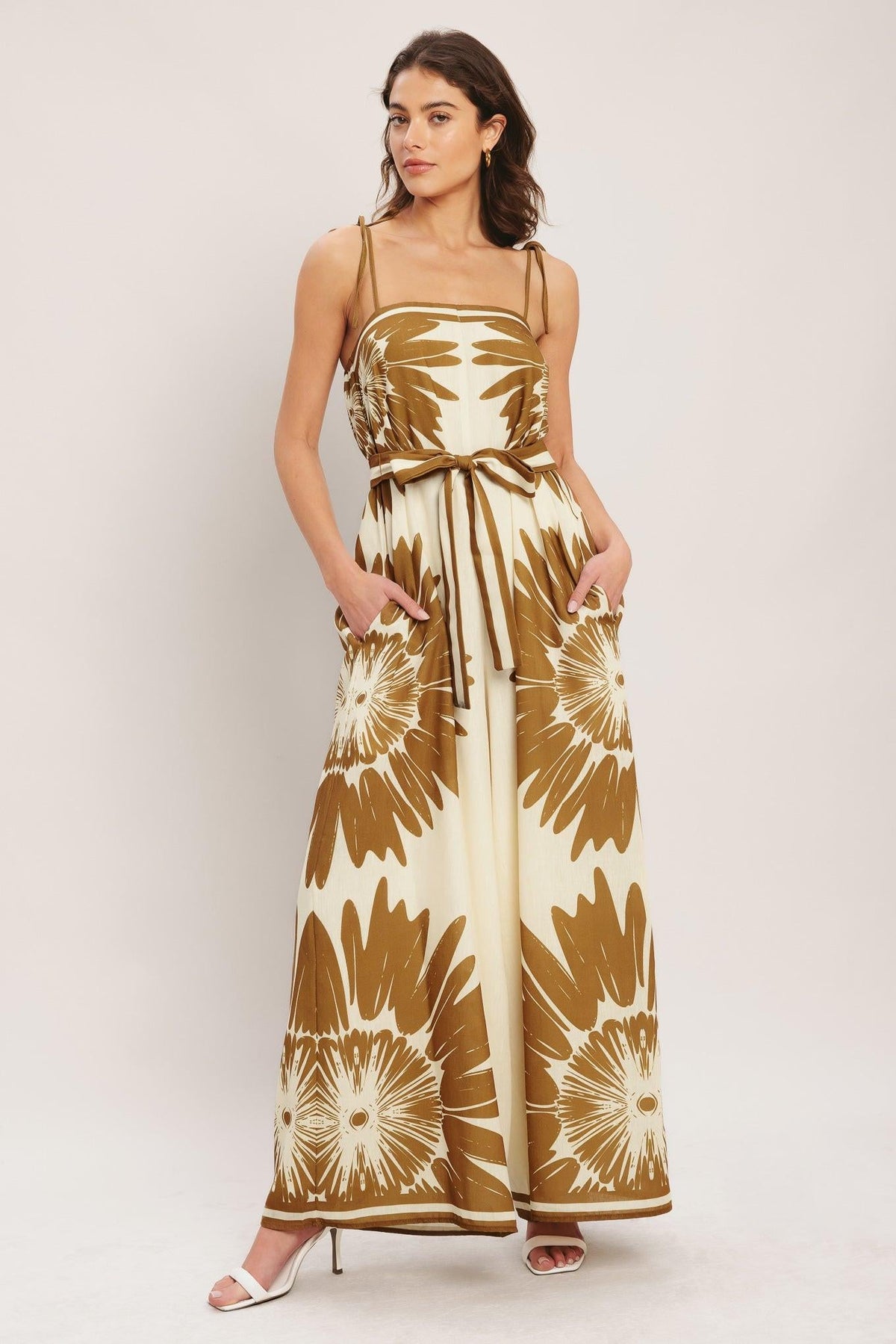 DESERT SUNBURST WOVEN JUMPSUIT