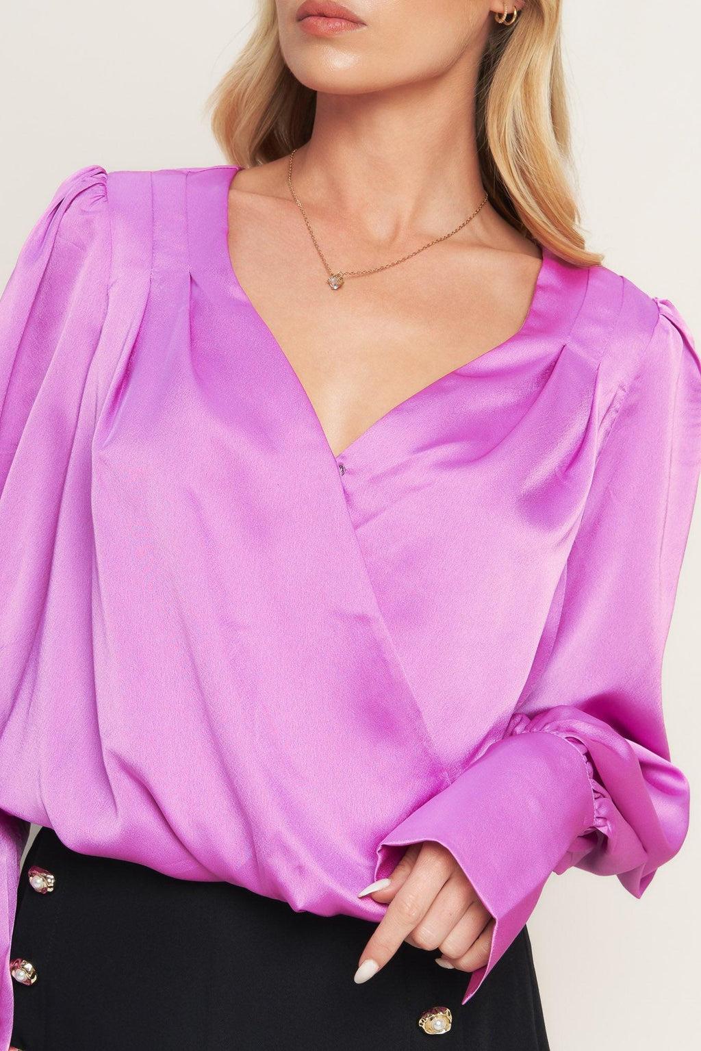 MODERN MUSE ORCHID WOVEN TOP