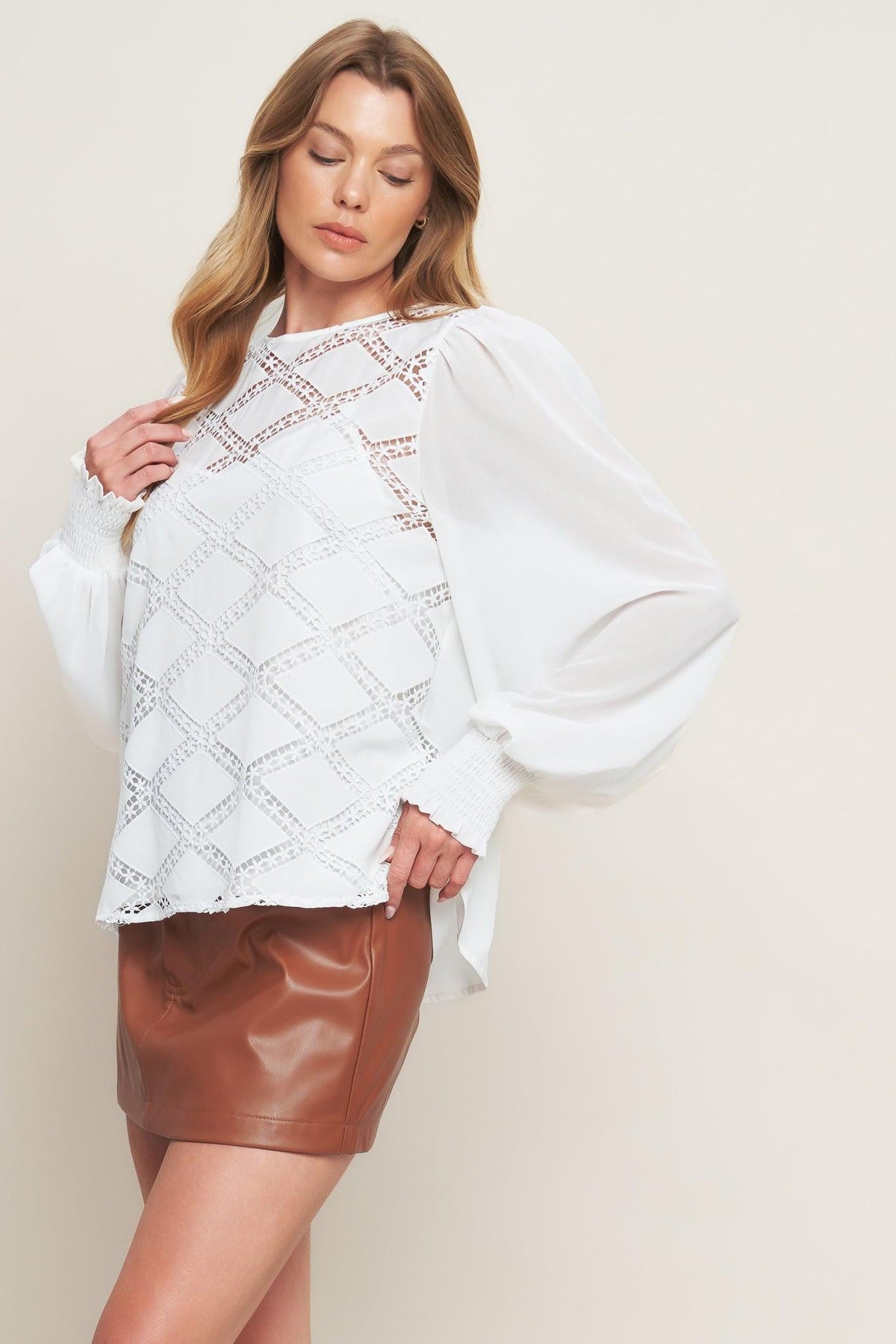 WEEKEND WANDERER WOVEN TOP