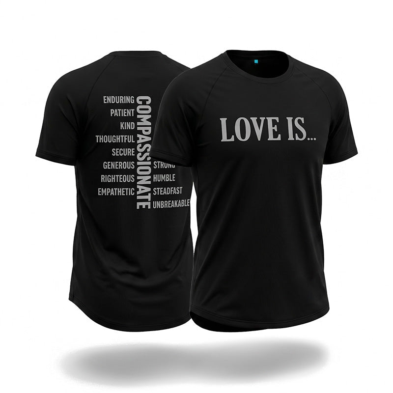 LOVE IS... Luxury Bamboo T-Shirt (Black)