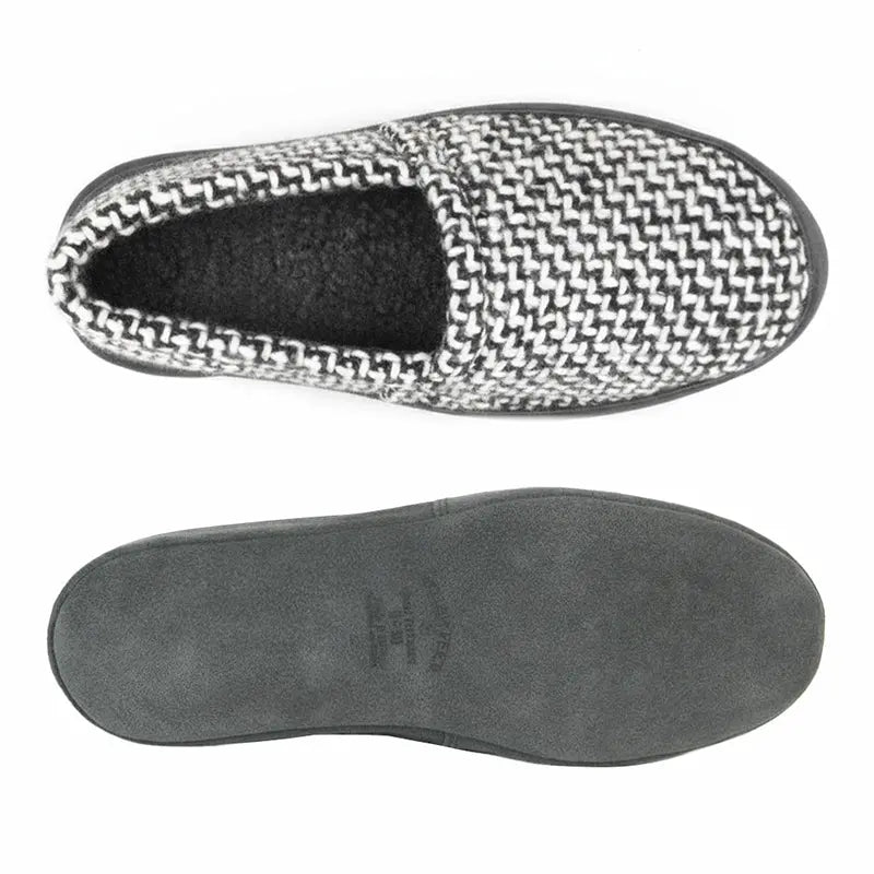 Polar Feet Men's Perfect Mocs Grey Wool