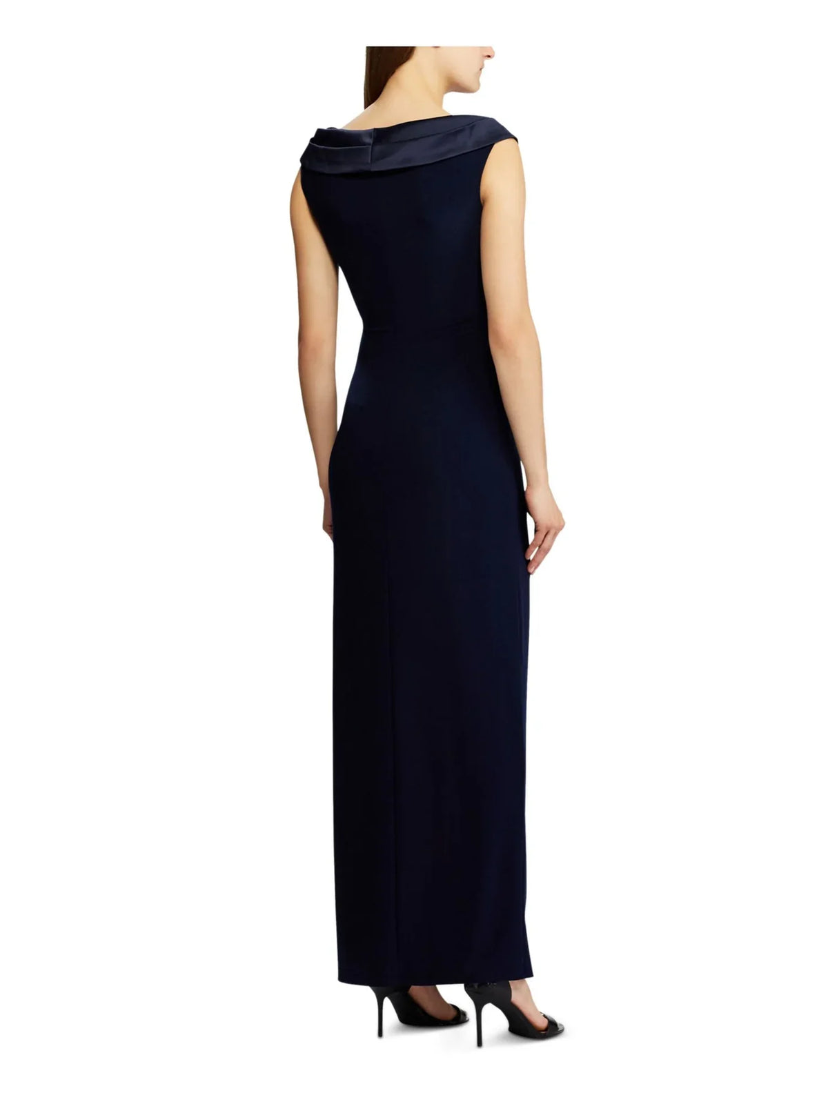 Lauren by Ralph Lauren Women Gown Sz Satin Portrait-Collar, Size 16