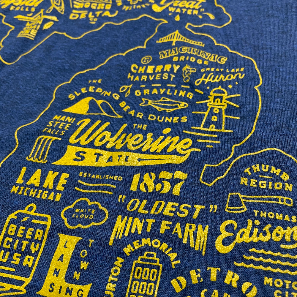 Mens T-Shirt - Michigan Places