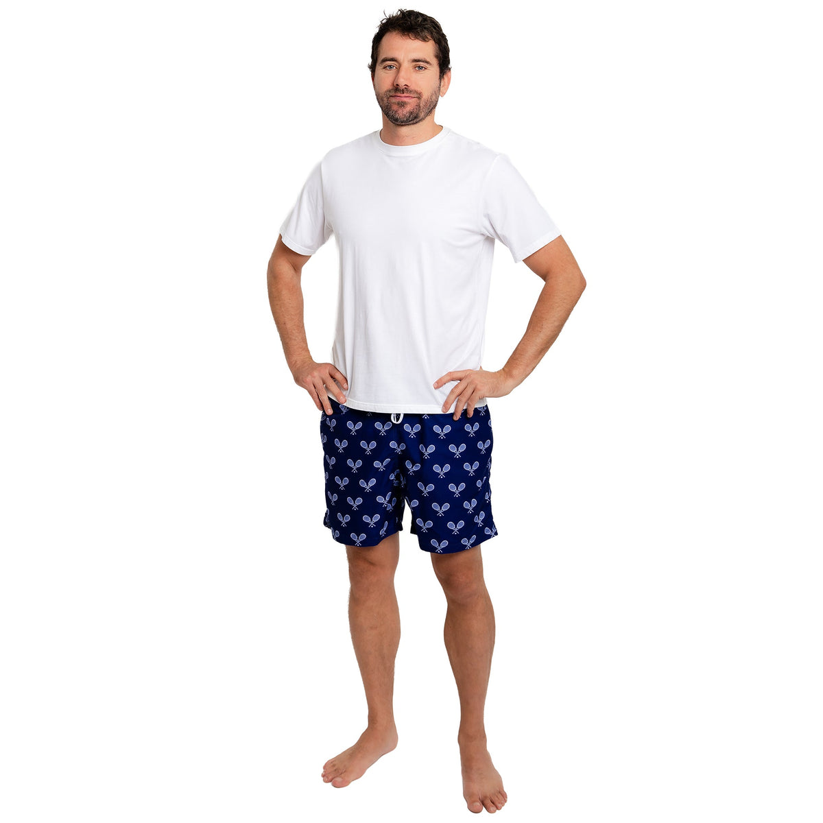Men's Tennis Navy Swim Shorts - 5.75" inseam