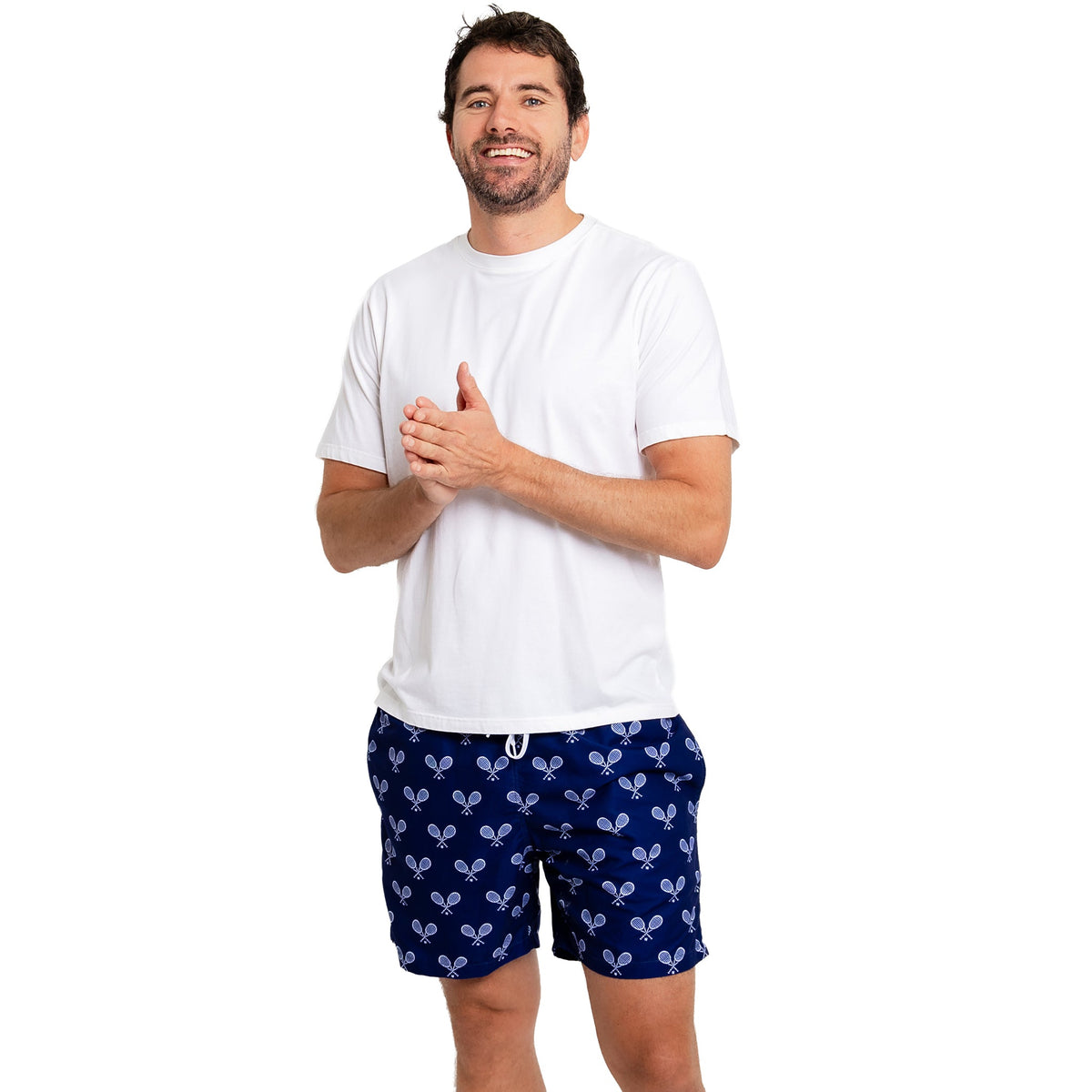 Men's Tennis Navy Swim Shorts - 5.75" inseam