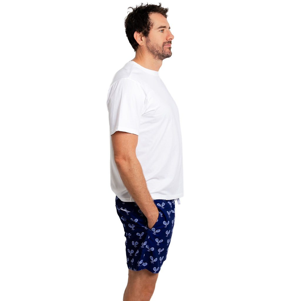 Men's Tennis Navy Swim Shorts - 5.75" inseam