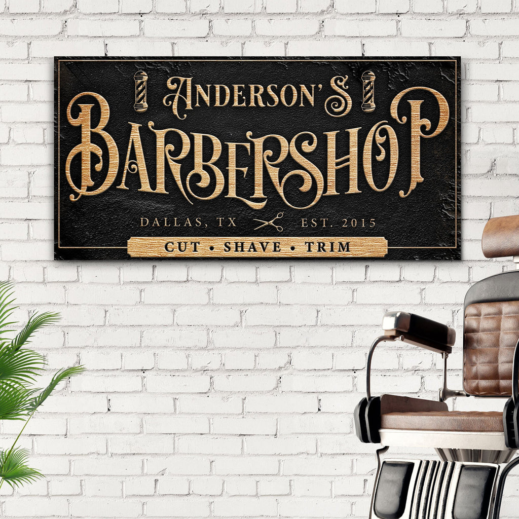 Personalized Barbershop Sign
