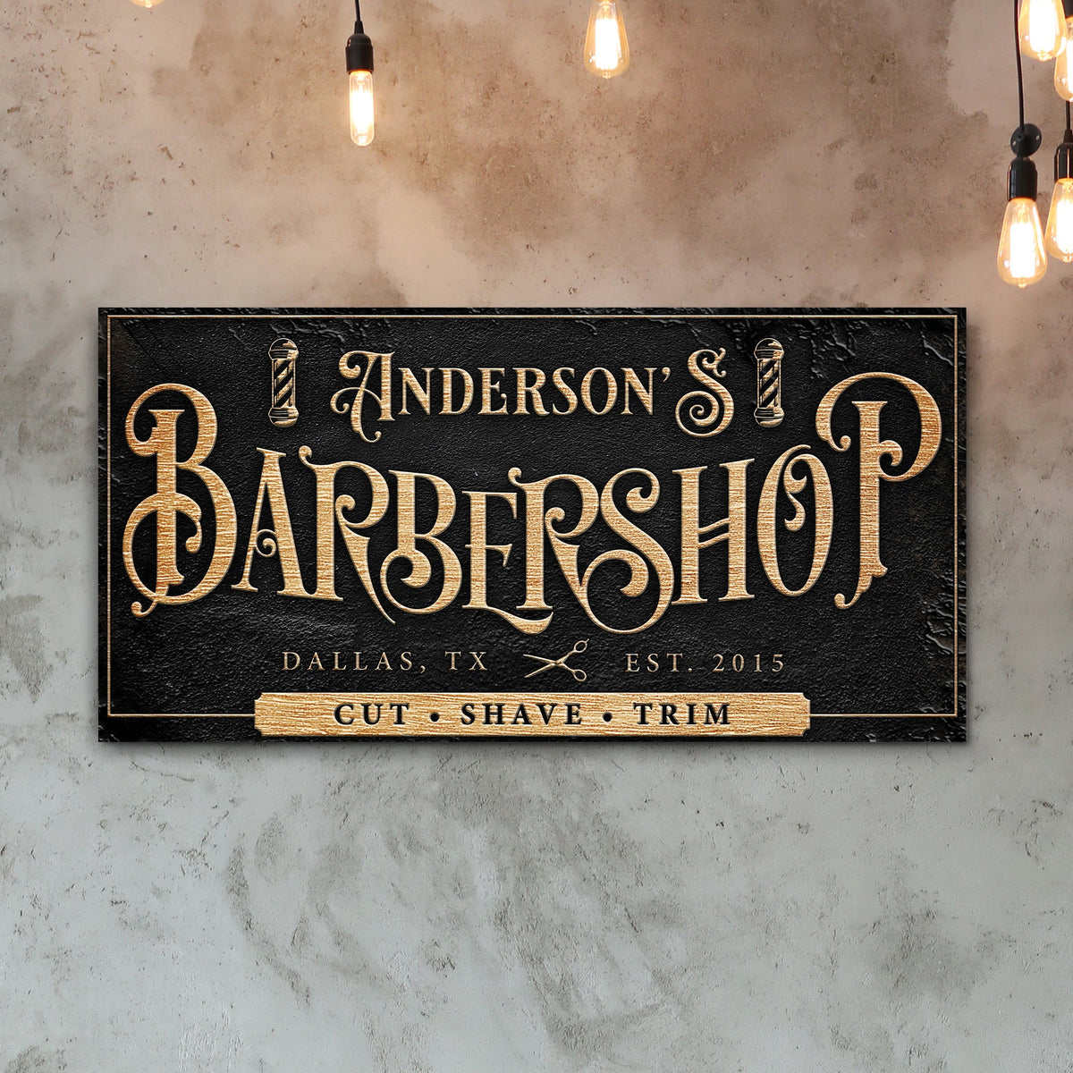 Personalized Barbershop Sign
