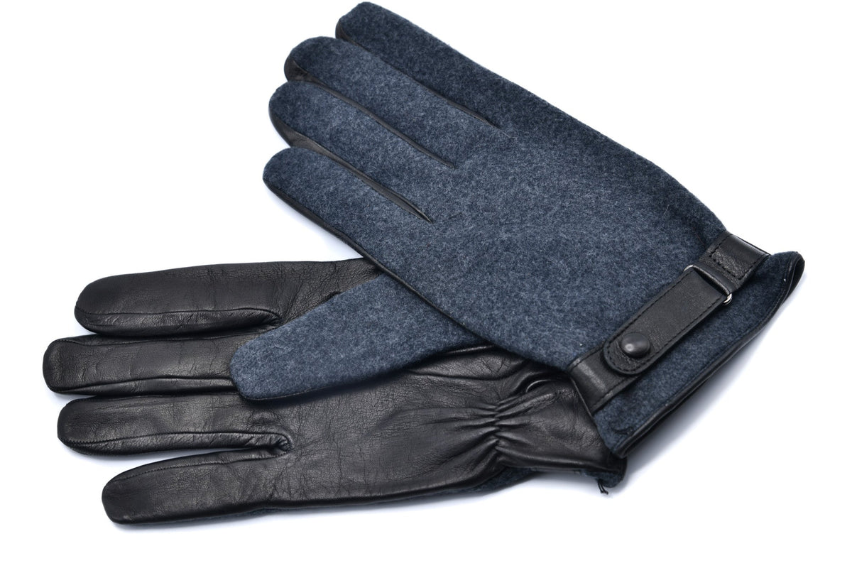 Mario Portolano Leather-Suede Belt Gloves