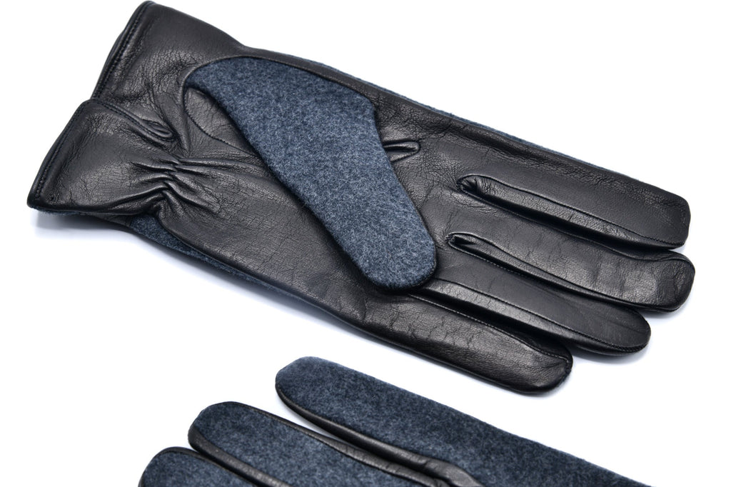 Mario Portolano Leather-Suede Belt Gloves