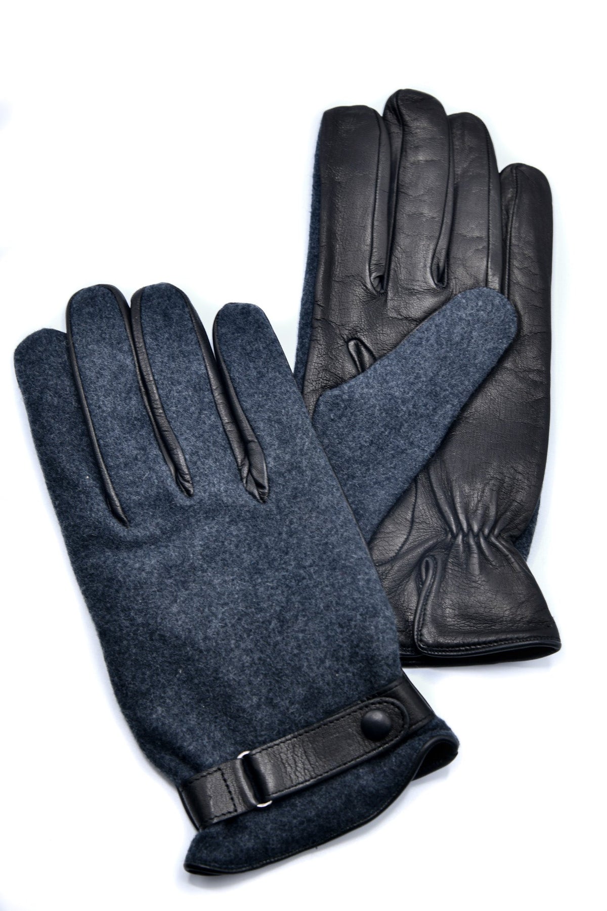 Mario Portolano Leather-Suede Belt Gloves
