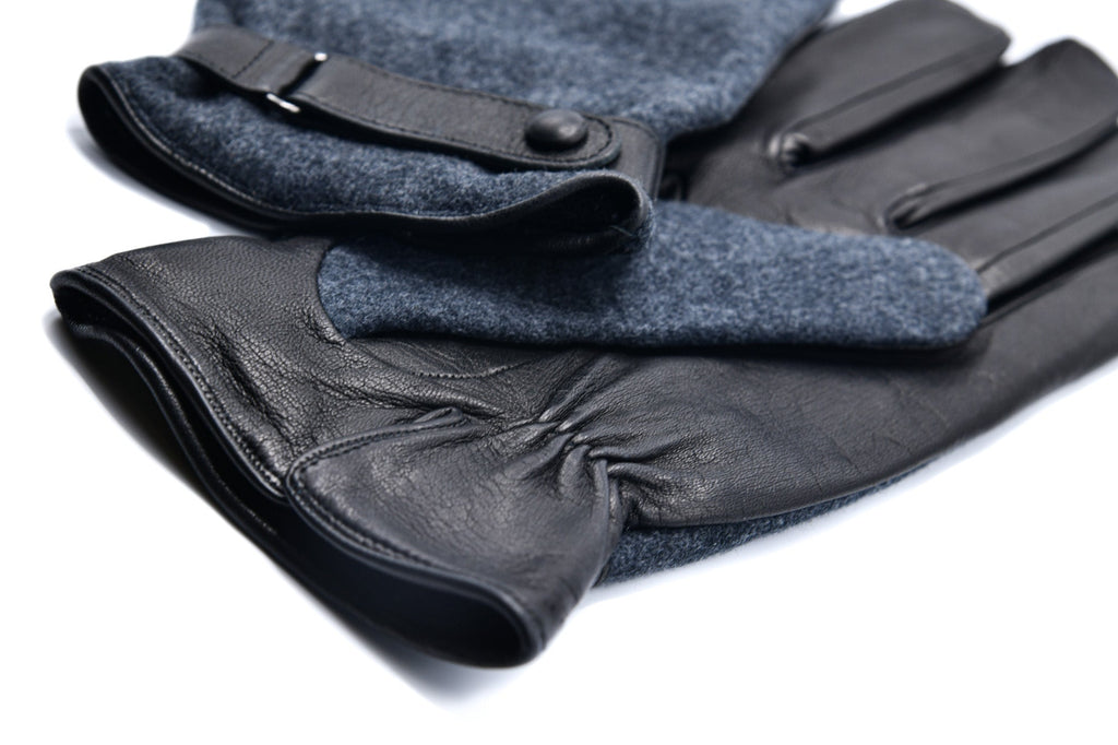 Mario Portolano Leather-Suede Belt Gloves