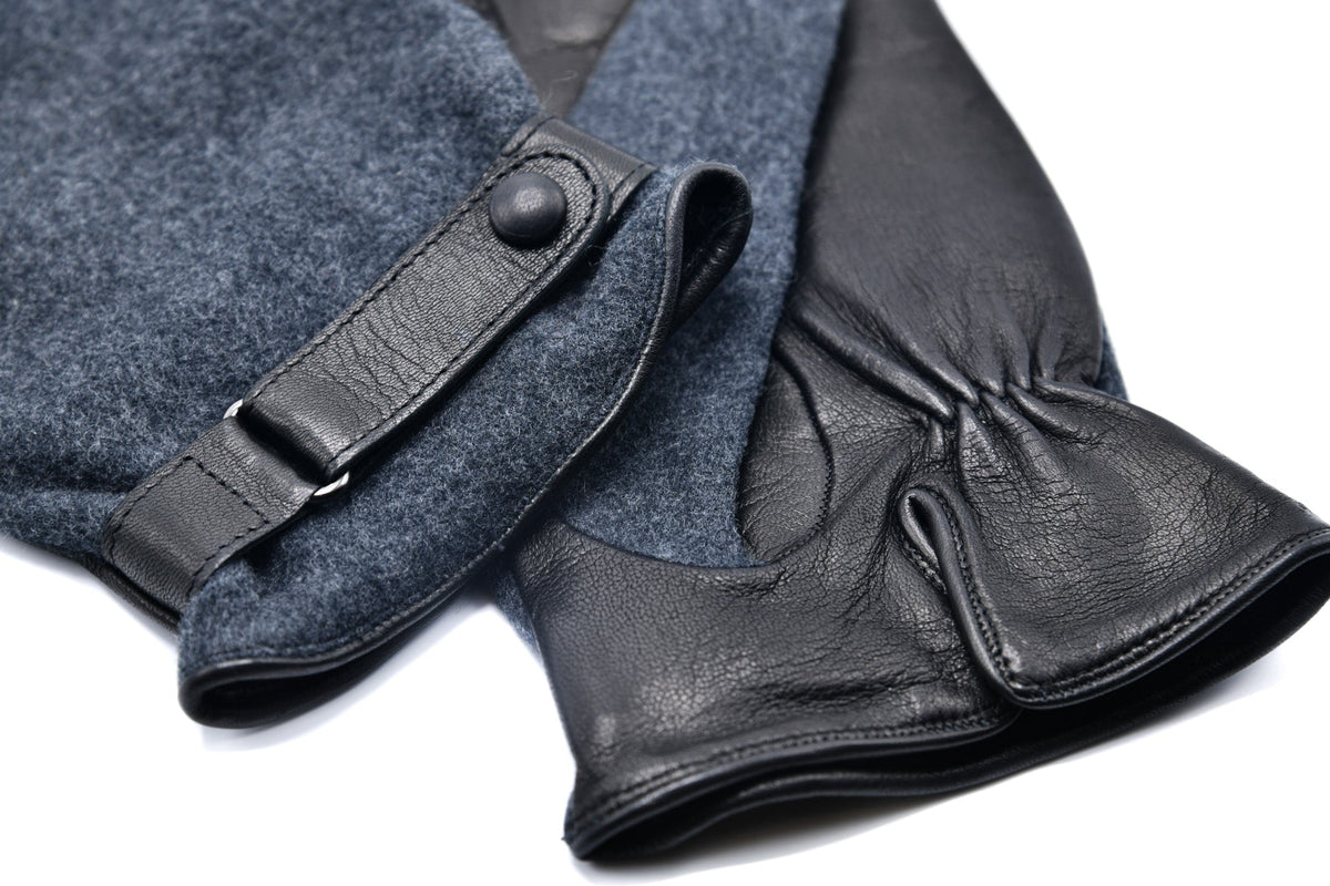 Mario Portolano Leather-Suede Belt Gloves
