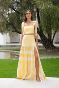 MIMOSA TOP IN YELLOW STRIPES