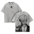Kurosaki Ichigo Bleach Anime Double Printed Vintage Washed Tee Unisex