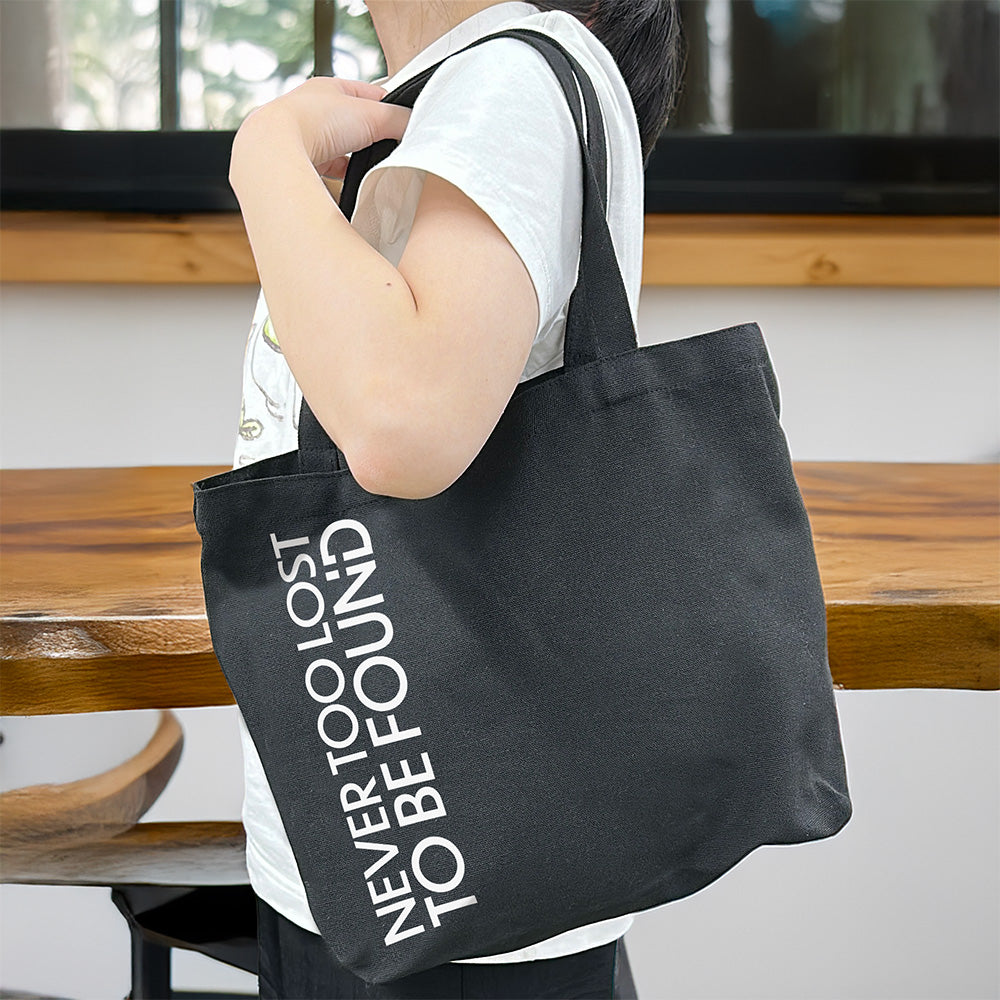 Never Too Lost To Be Found - Black Tote Bag