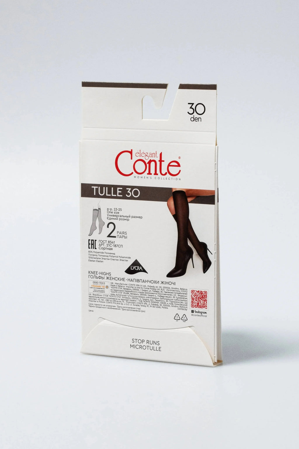 Knee Highs Conte Tulle 30 Den (2 pairs)