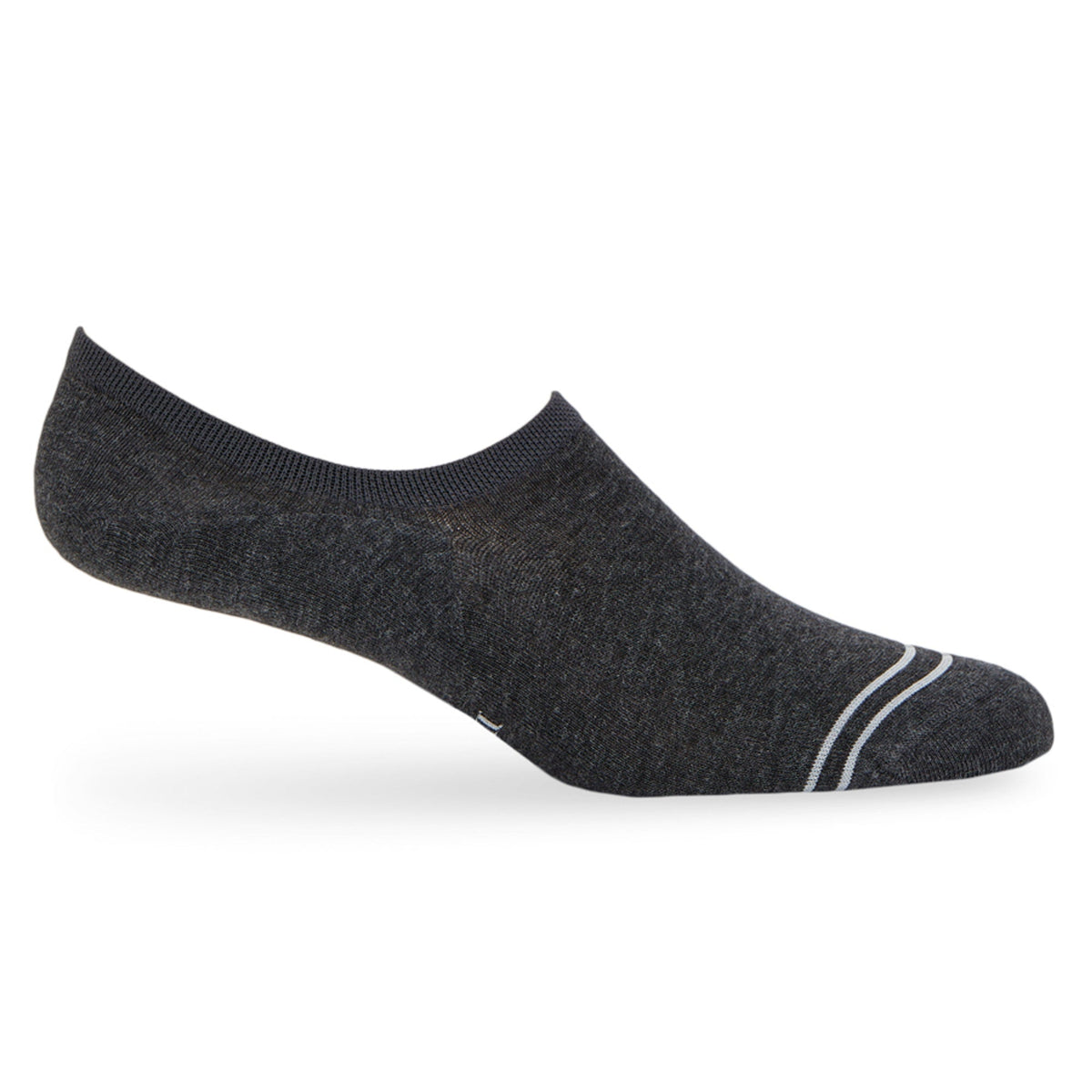 Charcoal Cotton No Show - 3 Pack