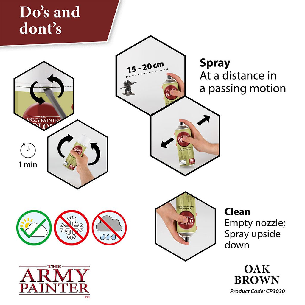 Army Painter Colour Primer: Oak Brown