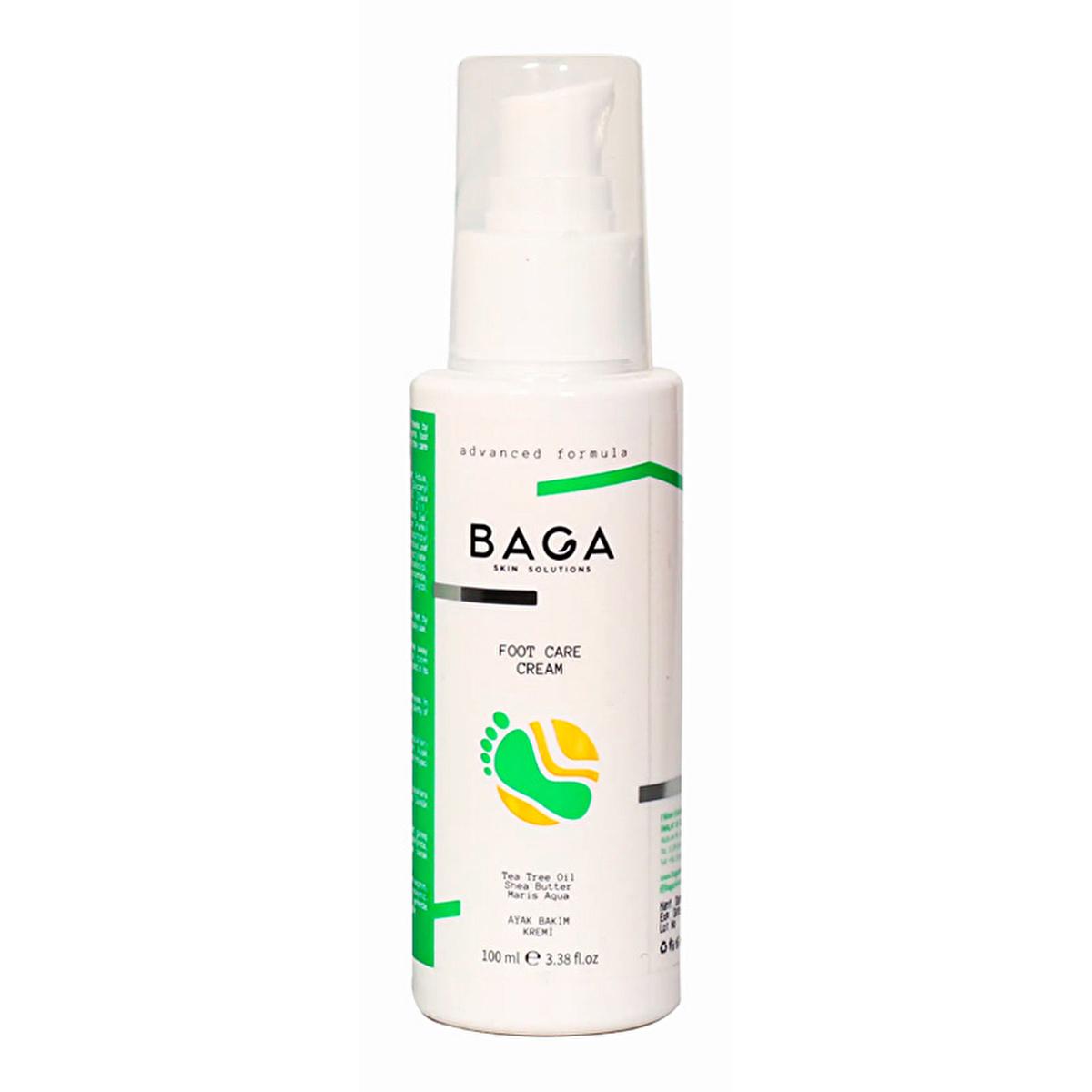 Baga Foot Care Cream - Intensive Moisturizer for Dry, Cracked Heels & Skin - 3.38 fl oz