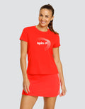 BIJOU BOXY SHORT SLEEVE TOP - FLAMENCO RED
