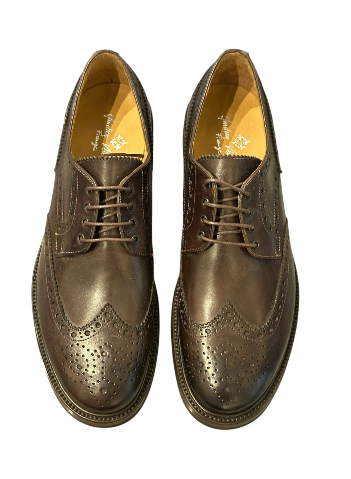 Andrea Ventura Smart Casual Wingtip Leather Derby Shoes