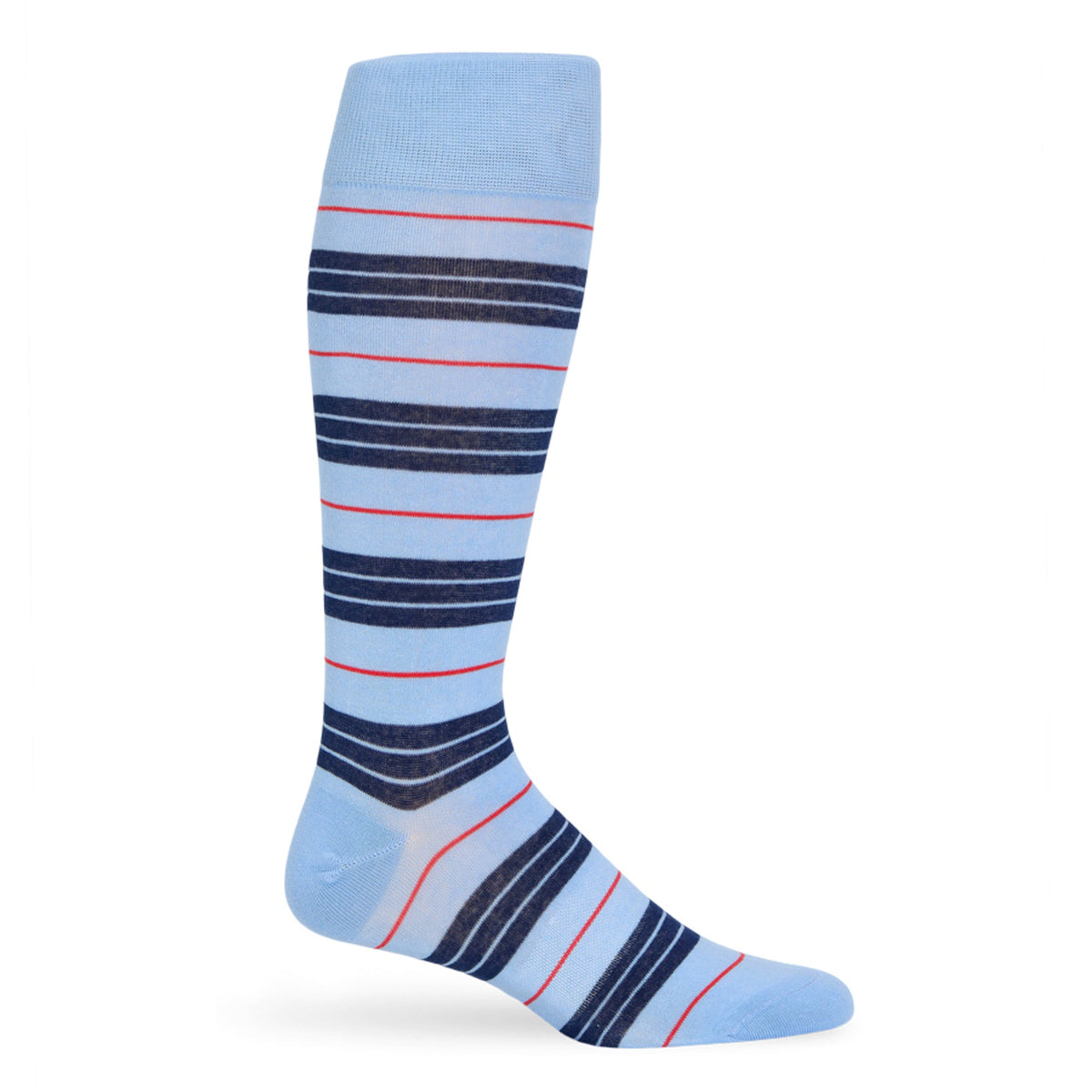 Powder Triple Stripe Dress Socks