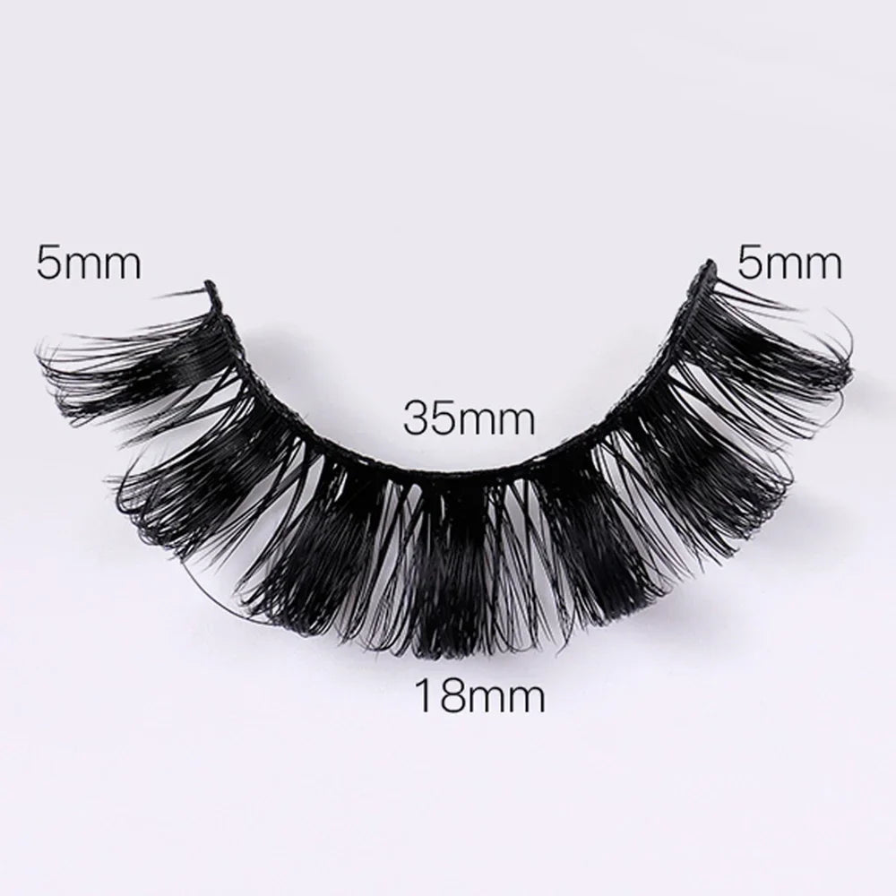 Lashes Curl Super Fluffy Reusable Volume False Eyelashes Lightweight All-Day Wear Lashes