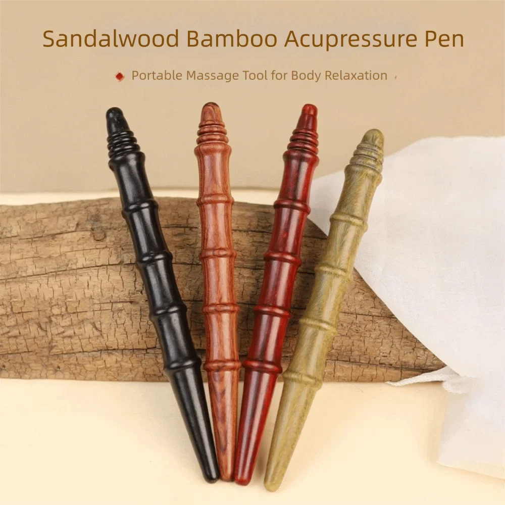 Wood Massage Stick Tool Sandalwood Massager Acupoint Reflexology Tools For Full Body Relaxing Deep Tissue Foot Massage