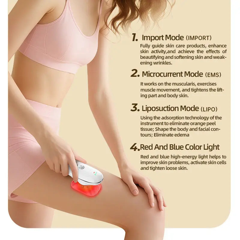 4 in 1 Body Sculpting Machine Cellulite Removal Massager Face Lifting Skin Tighten Device Home Use Cupping Tool for Belly Leg