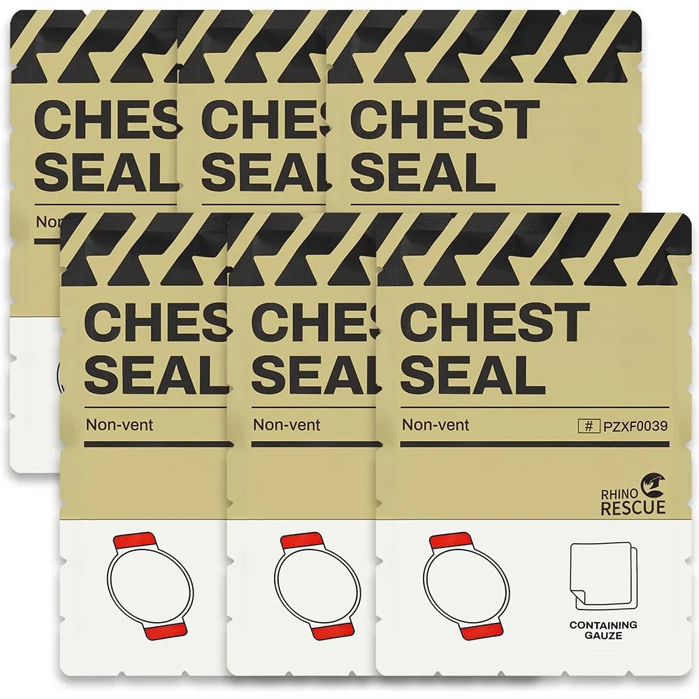 Chest Seal Dressing | Vented & Non-Vented Pack Options | Emergency First Aid & Trauma Kits