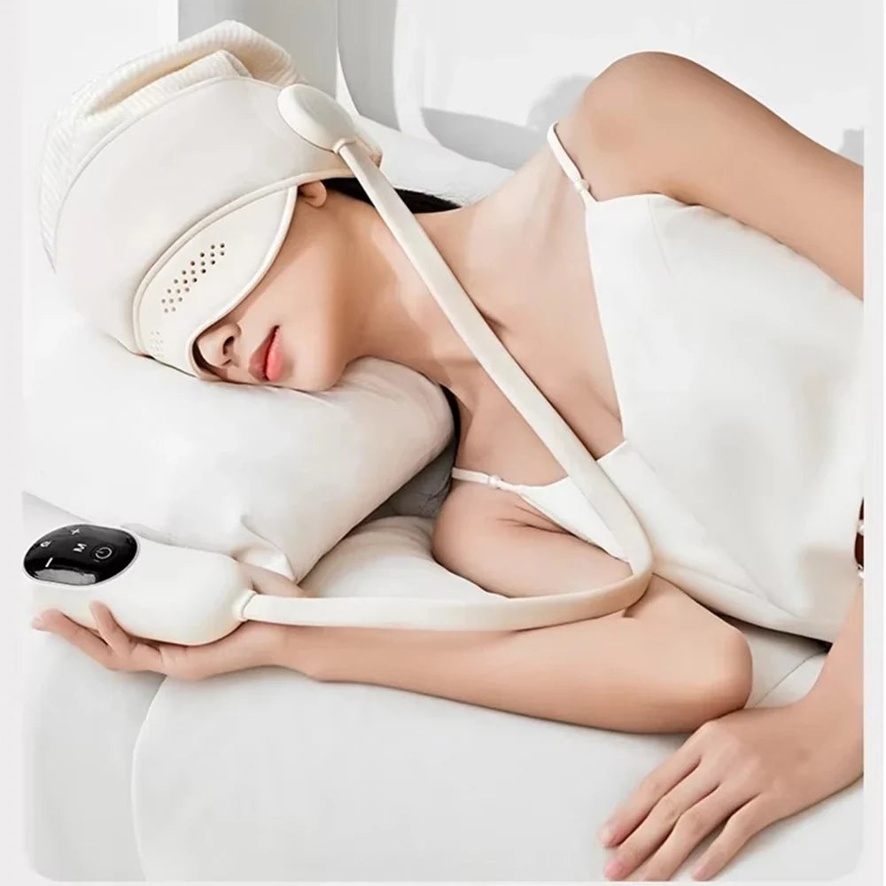Head Massager Air Pressure Electric Head Eye Massage Graphene Heating Eye Hot Compress for Relax Improve Sleep Stress Relief