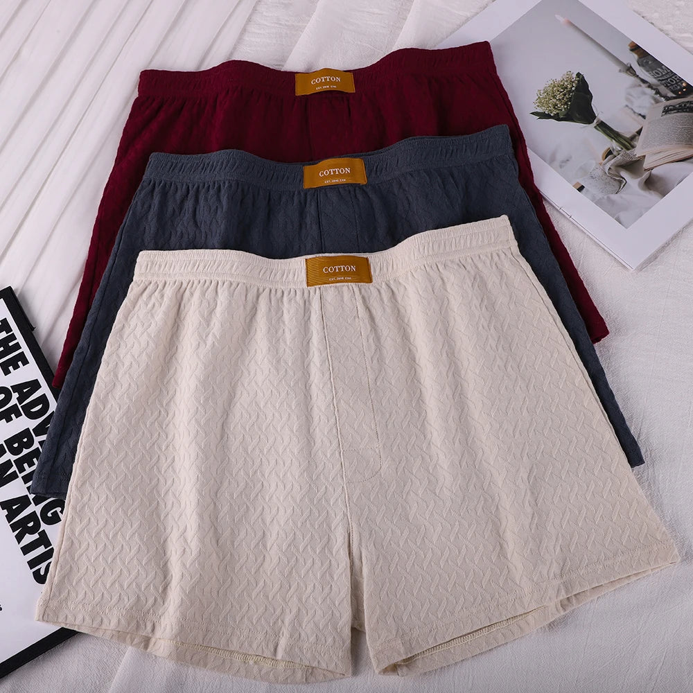 Men's Plaid Boxers | 3-Piece Knit Underwear Set | Everyday Wear