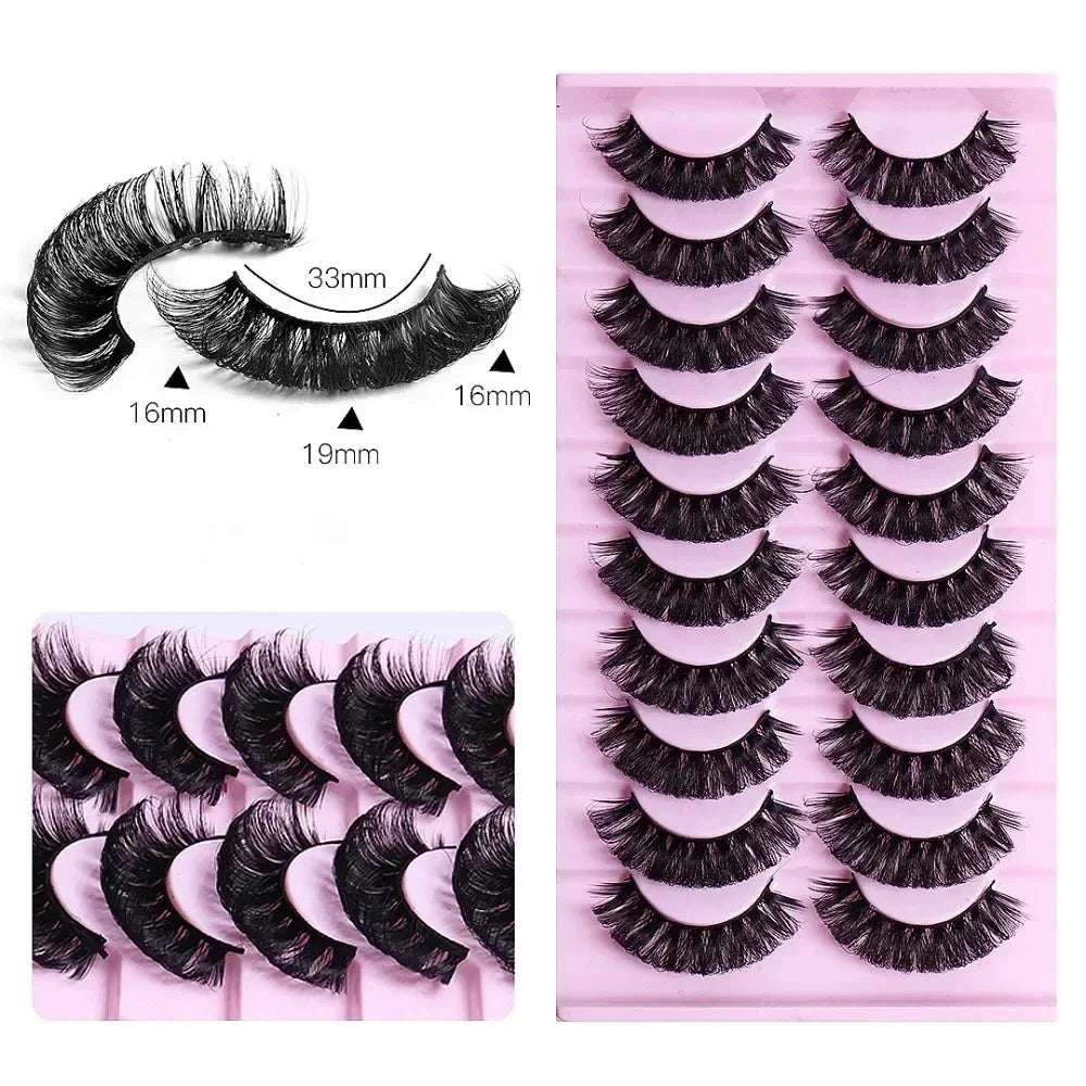 False Eyelashes Russian Volume Strip Lashes Fluffy Thick Wispy Fake Eyelashes for Party Stage