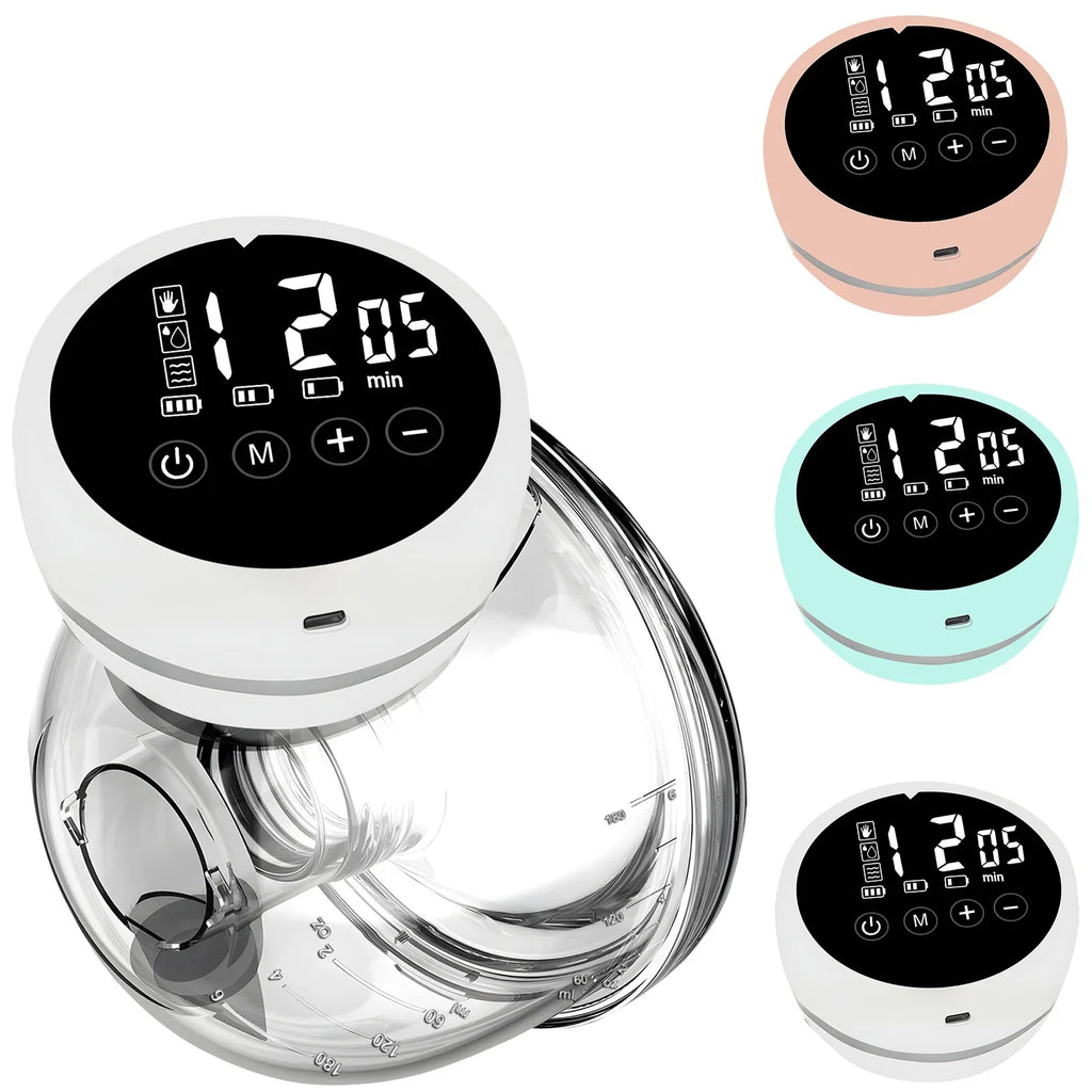 Wearable Breast Pump Electric 4 Modes 9 Gear Smart USB Charge Milk Collectors Portable Breast Milk Pump Machine with LED Screen